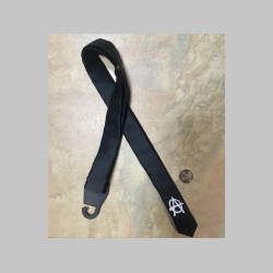 Anarchy čierna tenšia kravata  rozmery cca. 70x3,8cm materiál 100%polyester